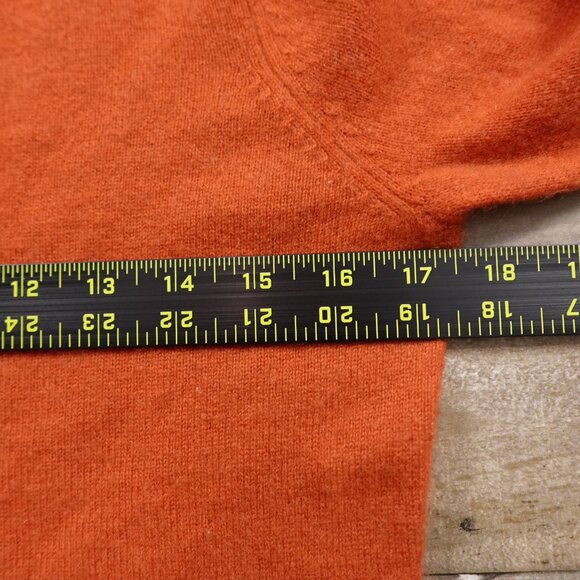Simply Cashmere Sweater Women’s Small Orange Crew Neck 100% Cashmere - Picture 3 of 7